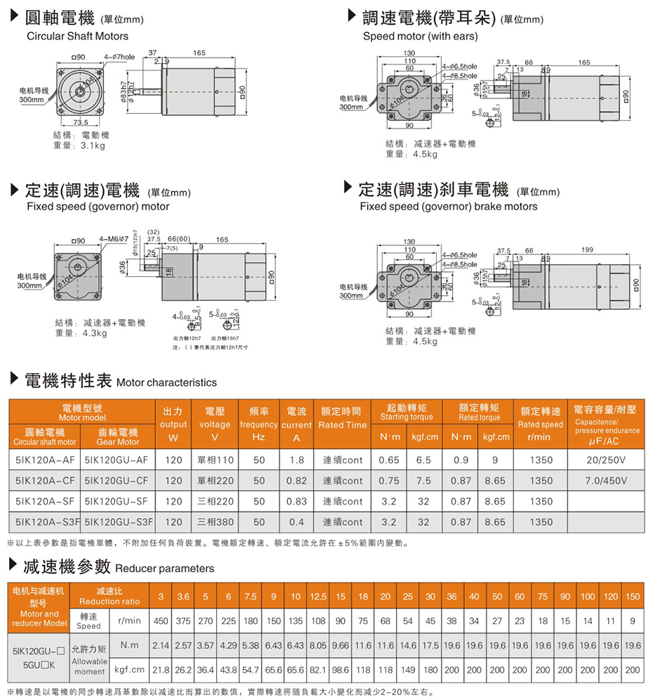 120W調(diào)速電機圖紙